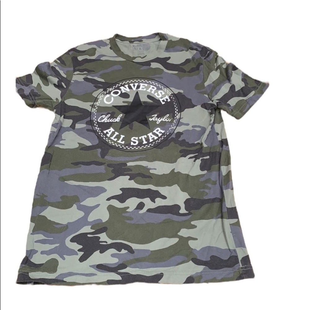 Converse All Star Camouflage Short Sleeve T-shirt Tee Size XS